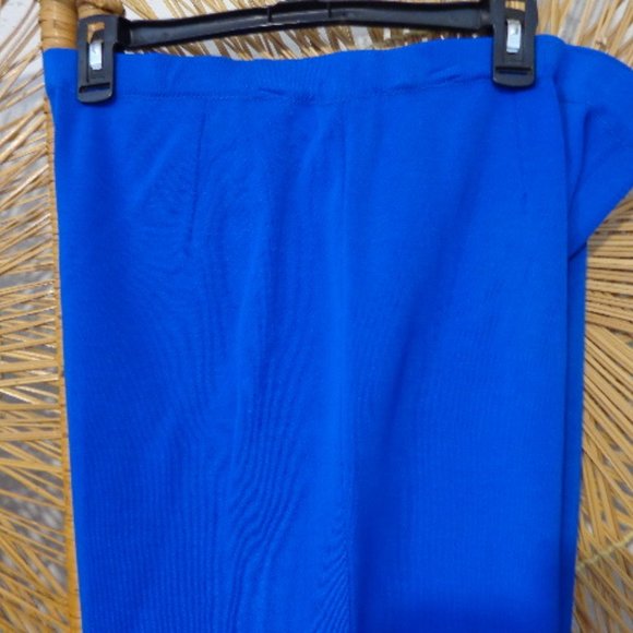 NWT Ming Wang Royal Blue Travel Career Casual Ankle Flat Front Pants XL New - Picture 6 of 13
